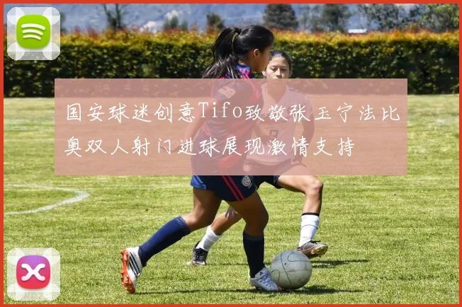 国安球迷创意Tifo致敬张玉宁法比奥双人射门进球展现激情支持